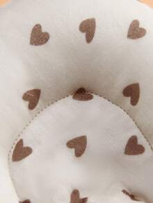 1 buah Bantal Kecil Berbentuk U untuk Bayi Beruang, Musim Semi/Panas/Sepanjang Musim, Tidak Elastis, Lembut & Bernapas, Bantal Penopang Leher Anti-Kepala Datar, Menyerap Keringat, Dapat Dicuci, 20*23cm - Chocolate Brown - View 7
