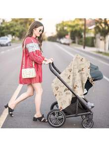1pc Nursing Cover Scarf, Breathable Breastfeeding Cover Shawl For Outdoor Feeding - Squirrel - View 7