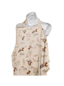 1pc Nursing Cover Scarf, Breathable Breastfeeding Cover Shawl For Outdoor Feeding - Squirrel - View 5