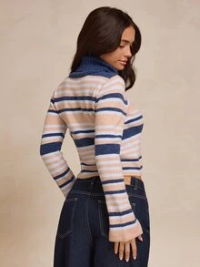 Glamine 2026 Autumn/Fall New Striped Sweater City Break Vacation Casual Tropical - Multicolor - View 2