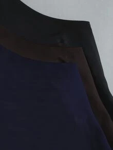Sweetra 女款春夏休閒度假舒適百搭U領修身黑色/白色/咖啡色3件組背心套裝 - 彩色 - 查看 5