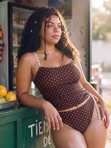 SHEIN Swim 2026 New Spring/Summer Plus Size Tank Bikini Women's Vacation Beachwear - Multicolor - View 5