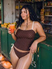 SHEIN Swim 2026 New Spring/Summer Plus Size Tank Bikini Women's Vacation Beachwear - Multicolor - View 7