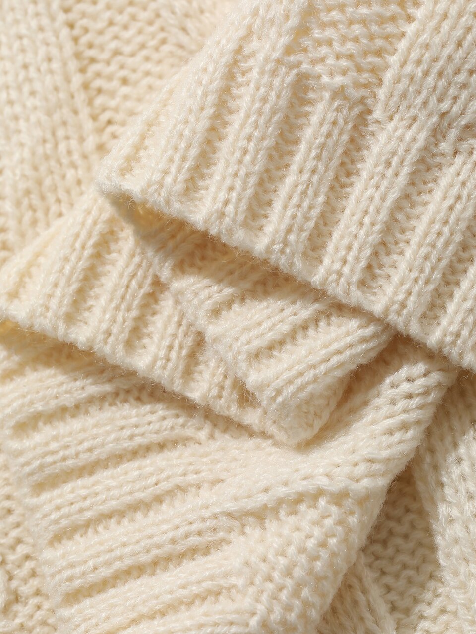 Women's Beige V-Neck Hooded Cable Knit Sweater, Loose Casual Sweet Style For Autumn/Winter, Dating, Home And Daily Wear