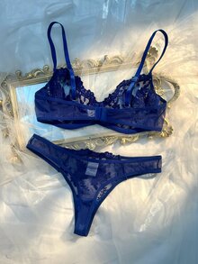Seduluxe 2pcs Sexy Lingerie Set For Women - Blue - View 4