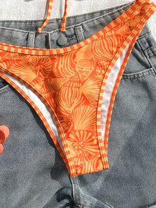 Swim Mod 女款性感細肩帶比基尼泳衣 2 件套 夏季海灘度假適用 - 紅色 - 查看 7