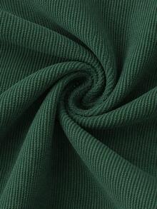 SHEIN Solid Color Cargo Pocket Casual Bib Pants For Baby Boy Autumn Fall - Dark Green - View 9