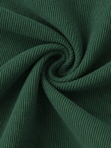 SHEIN Solid Color Cargo Pocket Casual Bib Pants For Baby Boy Autumn Fall - Dark Green - View 5