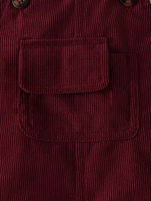SHEIN Baby Boy Solid Color Simple And Versatile Jumpsuits Autumn Family Matching Photoshoot Burgundy Red Cute Casual - Burgundy - View 7