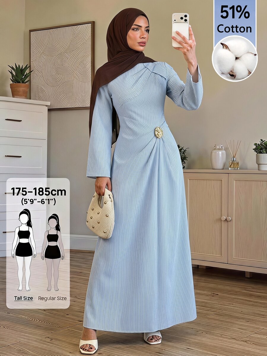 SHEIN Tall Women Long Dresses - Blue - View 1