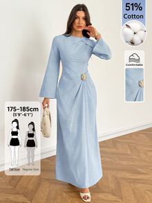 SHEIN Tall Women Long Dresses - Blue - View 6