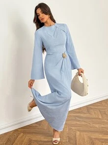 SHEIN Tall Women Long Dresses - Blue - View 8