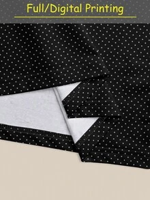 Lalippa Women's Korean Style Polka Dot Print Grommet Asymmetric Shoulder Top - Multicolor - View 6