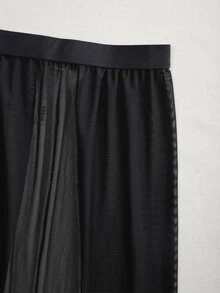 SHEIN Swim Summer Beach Buckle Belted Sheer Cover Up - Black - View 6