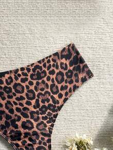 Swim Basics Women's Leopard Print Triangle Bikini Bottoms, Suitable For Summer Vacation And Beach - Multicolor - View 8