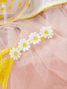 SHEIN 2pcs Embroidery Lace Trim Women Lingerie Set - Yellow - View 6