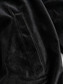 PAVTROS Men's Vintage Fashion Airplane Buckle Zipper Long Sleeve Jacket - Black - View 7