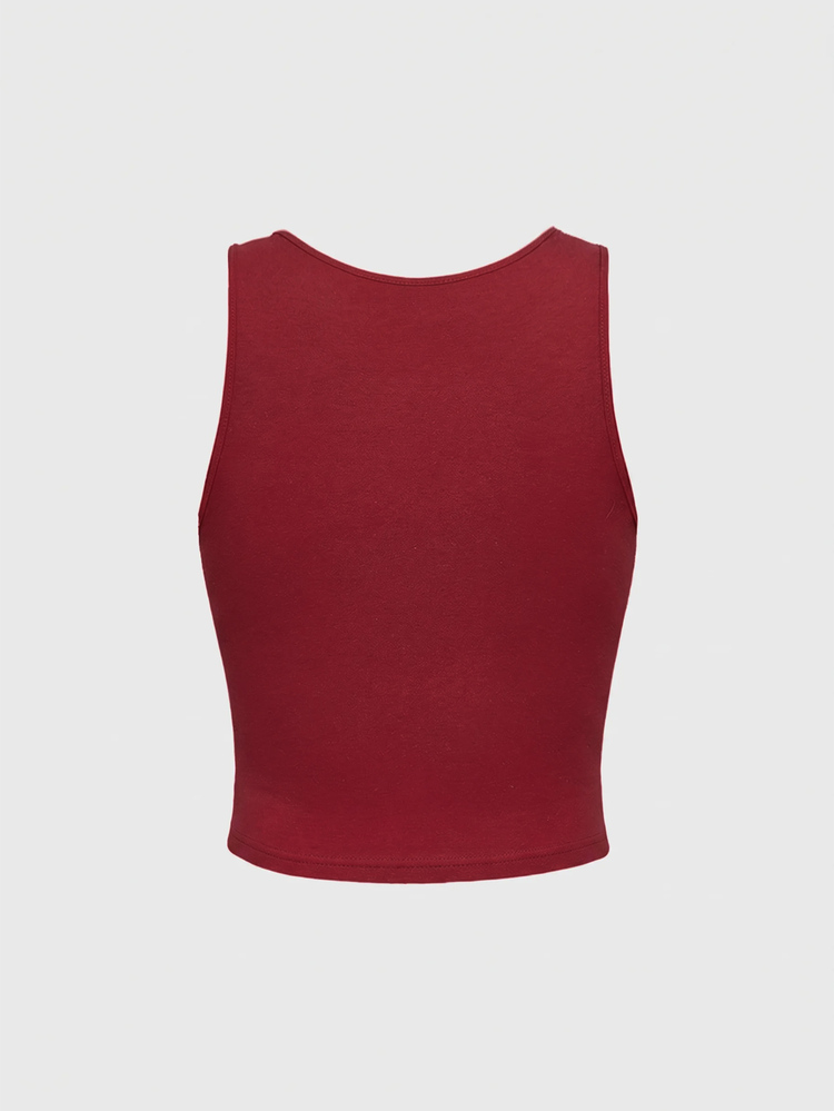 ROMWE Dark Gothic Bat Red Dark Women's Tank Top - Burgundy - View 2