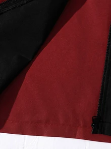 SHEIN 兒童 2 件組青少年男孩休閒運動圖案拼色連帽外套與長褲套裝，適合學校、日常休閒、度假、運動，秋冬穿著 - 彩色 - 查看 9