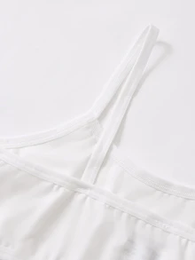 SHEIN Kids Tween Girl Solid Color Knitted Camisole Tank Top Underwear 5pcs Set - White - View 5