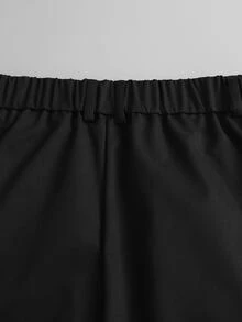 PAVTROS Men's Solid Color Pleated Loose Casual Wide Leg Pants - Black - View 8