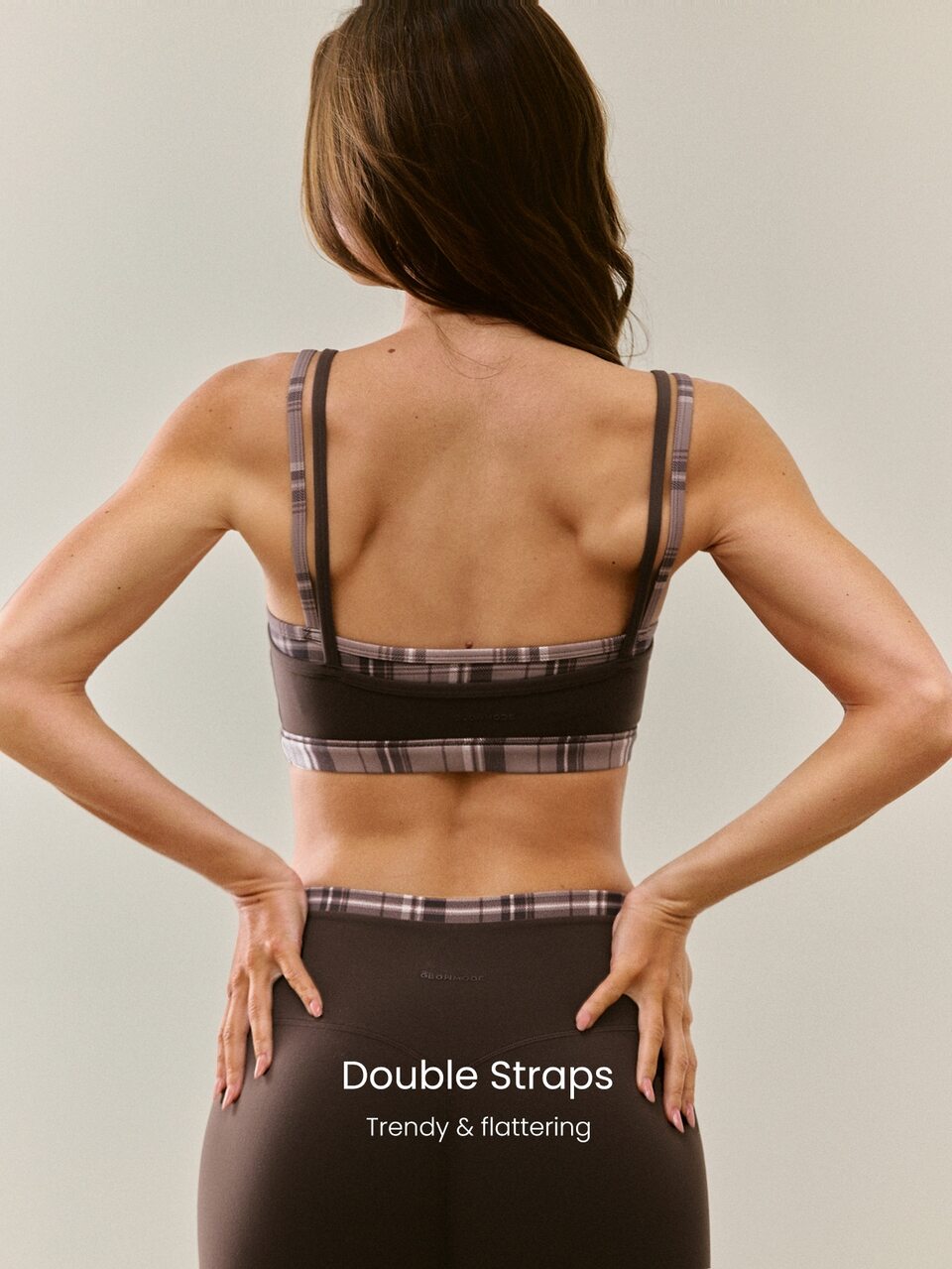 FeatherFit™ 2-In-1 Removable Padding Mock 2 Piece Design Colorblock Sports Bra With Removable Anti-Slip Cups Yoga Pilates Studio Daily Wear