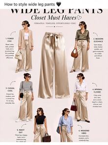GlowEve CURVE Plus Size Women Elastic Waist Casual Loose Pants Fall - Champagne - View 2