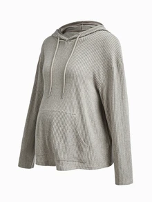 Modmama Maternity Drop Shoulder Hoodie & Pants Set Fall - Apricot - View 6