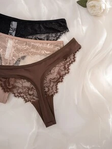 Crystal Vow 6pcs/Set Women Lace Underwire Soft Cup Comfortable Bra Set - Multicolor - View 9