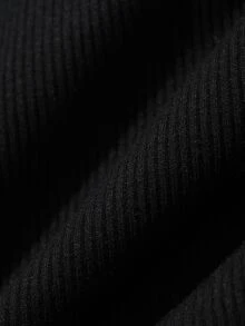 FRIFUL Women's Contrast Stitching Long Sleeve Slim Fit Casual T-Shirt Fall - Black - View 3