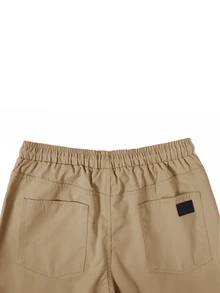 Manfinity Homme Celana Pendek Pria Kolor Ditambal Kantong Plain Casual - MultiWarna - View 5