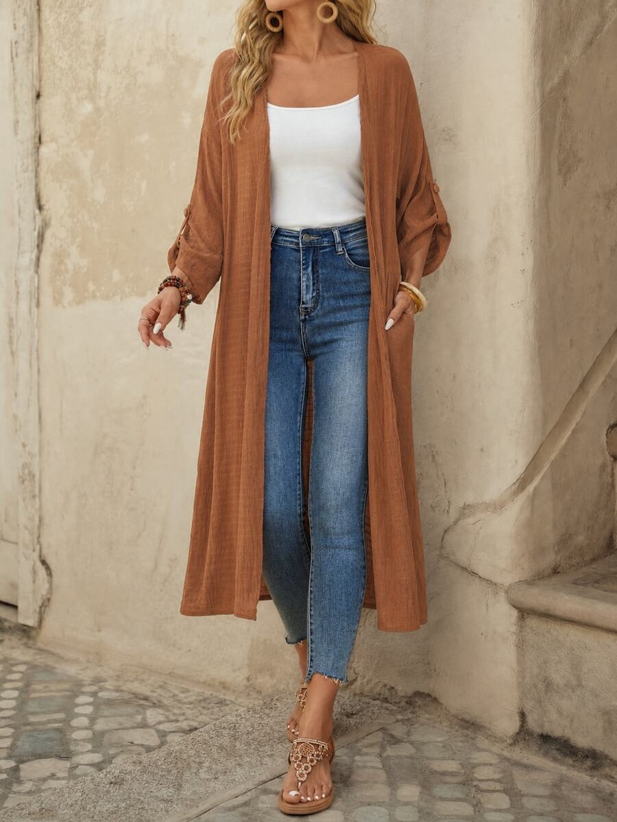 EMERY ROSE Women Coats Winter Fall Tops Fall Women Outfits Fall Outfits Office Wear Going Out Outfits - Apricot - View 1