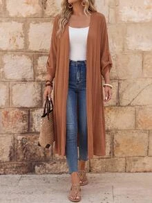 EMERY ROSE Women Coats Winter Fall Tops Fall Women Outfits Fall Outfits Office Wear Going Out Outfits - Apricot - View 3