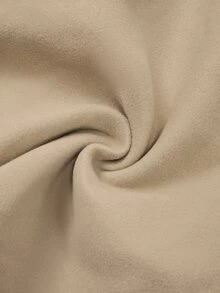 Yalmera Ladies' Fine-Woven Elegant Casual Fall-Winter Wool Fabric - Khaki - View 4