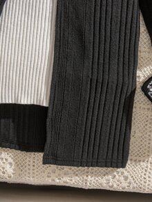 SHEIN جاكيت كاجوال يومي بأكمام طويلة بنمط فارس للفتيات الصغيرات - متعدد الألوان - مشاهدة 5