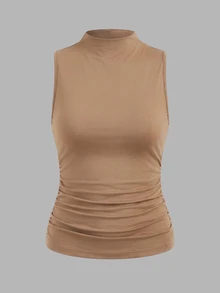 SHEIN LUNE 3件組女款背心吊帶上衣 日常外出穿著 白色 黑色 卡其色 夏季休閒基礎款 - 彩色 - 查看 10