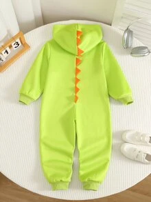 Bubblio Kids Young Boy Casual Cute Glow-In-The-Dark Dinosaur Design Romper Suitable For School, Garden, Beach, Birthday, Fall And Winter - Multicolor - View 3