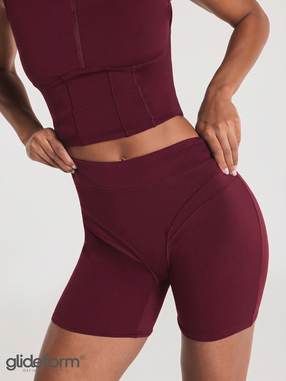 11SKNDS High-Rise Cycling Shorts With Sculpting Seam Detail And Wide Waistband For Everyday Wear With Sweat-Wicking, Stretchy, Quick-Dry & Tummy Control, For Gym Workout Fitness Yoga Pilates Studio, Running, Training & Hy-Rox