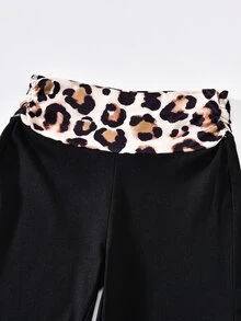 SHEIN 3件組 青少年女孩休閒絎縫背心、長袖修身T恤與V腰長褲套裝 - 彩色 - 查看 7