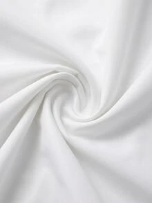 SHEIN معطف شتوي منتفخ كاجوال للنساء مقاس صغير بسحاب وأزرار كبس وحبل شد وغطاء رأس بلون أبيض سادة - أبيض - مشاهدة 5
