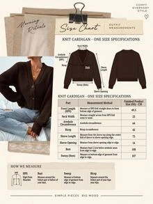 EURMUSE Women's Casual Solid Color Button-Up Long Sleeve Cardigan - شوكولاته بني - مشاهدة 2