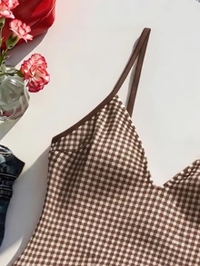Elavelle 女士随机印花深V连体泳衣，春夏款 - 彩色 - 查看 6