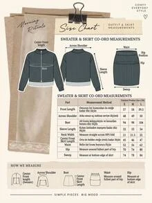 EURMUSE Casual Rib Knit Sweater & Mini Rib Knit Sweater Skirt Co-Ords - Dark Grey - View 7