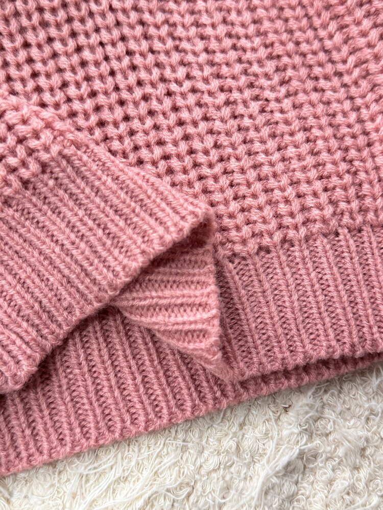SHEIN Newborn Baby Letter Embroidered Autumn Winter Sweater, Leggings, Bow Decor Socks And Hat Knit Set - Pink - View 4