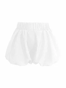 SHEIN 女士日常穿著實色休閒短褲 - 白色 - 查看 7
