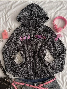 Attitoon 女款休閒極簡風黑色雪花印花短版運動衫，適合春夏與初秋穿著 - 黑色 - 查看 1