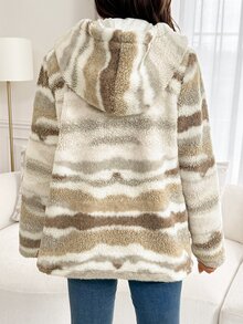 SHEIN Maternity 3-In-1 Zipper Long Sleeve Hooded Jacket - Multicolor - View 4
