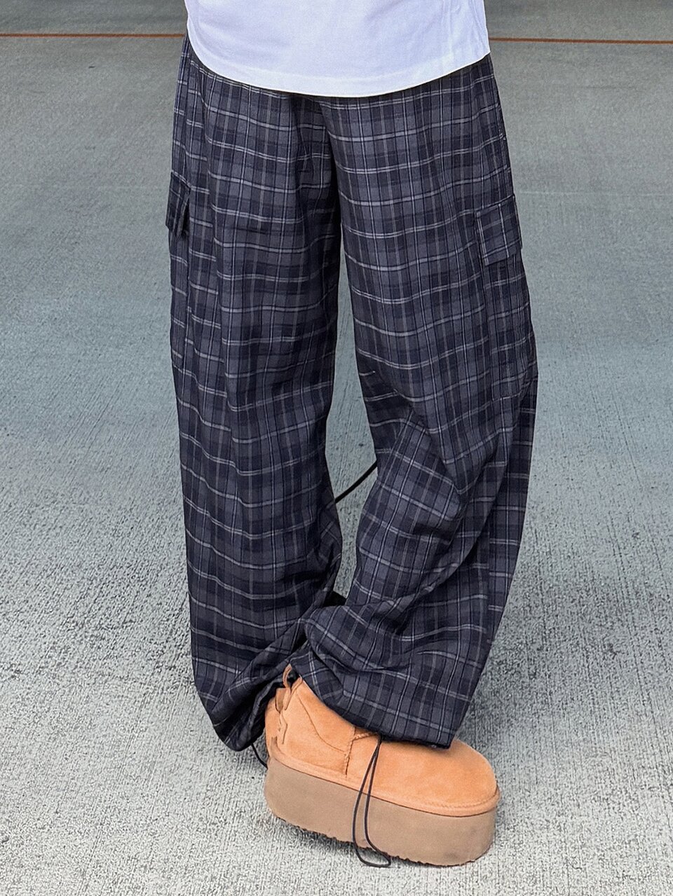 Women's Plaid Casual Versatile Daily Wear Long Pants Fall