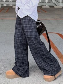 FRIFUL Women's Plaid Casual Versatile Daily Wear Long Pants Fall - Multicolor - View 6