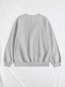 Resyla Sweatshirt Fleece Bordir Hantu Halloween Wanita - Light Grey - View 2